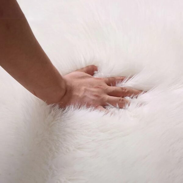 PUSZYSTY MIĘKKI DYWAN FLOKATI Z DŁUGIM WŁOSIEM shaggy biały HOME AFFAIRE VALERIA WHITE 150x240 cm - obrazek 5