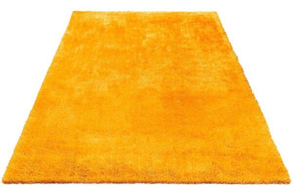 LUKSUSOWY LŚNIĄCY KWADRATOWY DYWAN DO SALONU SHAGGY GLAMOUR włos 30 mm żółty złoty BRUNO BANANI DANA GOLD 200x200 cm - obrazek 7