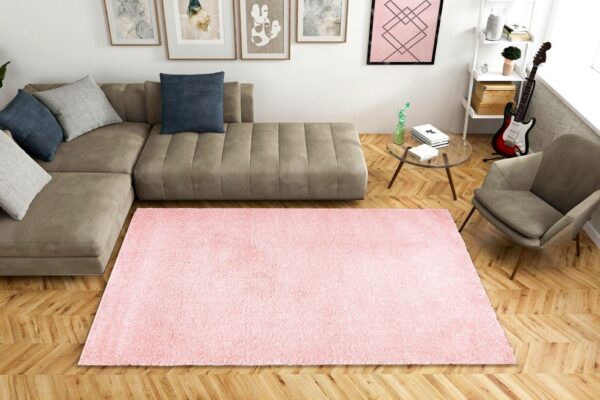 BARDZO PUSZYSTY GRUBY DYWAN DO SALONU SHAGGY pudrowy różowy HOME AFFAIRE VIVA 200x290 cm - obrazek 9