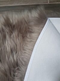 PUSZYSTY FUTRZANY OKRĄGŁY DYWAN FLOKATI Z DŁUGIM WŁOSIEM shaggy beżowy taupe HOME AFFAIRE VALERIA 175x175 cm - obrazek 10