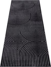 SKANDYNAWSKI GEOMETRYCZNY WISKOZOWY DYWAN DO SYPIALNI SALONU boho skandi łuki czarny HANSE HOME FARON 160x230 cm - obrazek 7