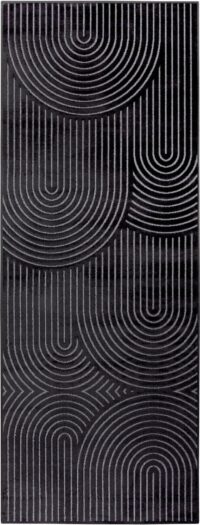 SKANDYNAWSKI GEOMETRYCZNY WISKOZOWY DYWAN DO SYPIALNI SALONU boho skandi łuki czarny HANSE HOME FARON 160x230 cm - obrazek 8