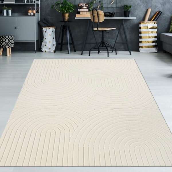 SKANDYNAWSKI DYWAN DO SYPIALNI SALONU boho skandi łuki kremowy HANSE HOME FARON 80x140 cm 120x160 cm 160x230 cm - obrazek 9