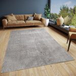 SKANDYNAWSKI WISKOZOWY DYWAN DO SYPIALNI SALONU boho skandi łuki szary HANSE HOME FARON 160x230 cm
