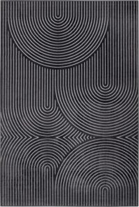 SKANDYNAWSKI GEOMETRYCZNY WISKOZOWY DYWAN DO SYPIALNI SALONU boho skandi łuki czarny HANSE HOME FARON 160x230 cm - obrazek 5