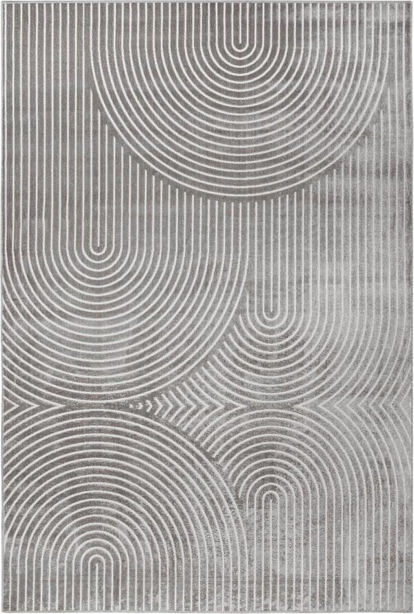 SKANDYNAWSKI WISKOZOWY DYWAN DO SYPIALNI SALONU boho skandi łuki szary HANSE HOME FARON 160x230 cm - obrazek 2