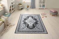 KLASYCZNY PERSKI ORIENTALNY DYWAN DO BIURA SALONU szary czarny HOME AFFAIRE ORIENTAL 200x290 cm - obrazek 2