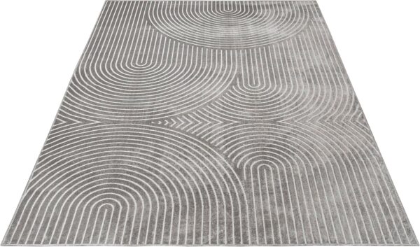 SKANDYNAWSKI WISKOZOWY DYWAN DO SYPIALNI SALONU boho skandi łuki szary HANSE HOME FARON 160x230 cm - obrazek 4