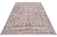 ORIENTALNY PERSKI DYWANIK CHODNIK PODŁOGOWY tkany na płasko kremowy wielokolorowy NOURISTAN LUXOR 80x200 cm - obrazek 5