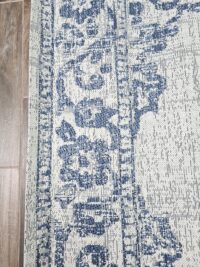 ORIENTALNY DYWAN TKANY NA PŁASKO SZNURKOWY MANDALA kremowy niebieski granatowy NORTHRUGS TILOS 240x340 cm - obrazek 5