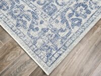 ORIENTALNY DYWAN TKANY NA PŁASKO SZNURKOWY MANDALA kremowy niebieski granatowy NORTHRUGS TILOS 240x340 cm - obrazek 4
