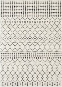 BERBERYJSKI ETNICZNY DYWAN W STYLU VINTAGE BOHO SKANDI szary kremowy SURYA PISA 160x220 cm - obrazek 3