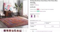 RĘCZNIE PLECIONY BAWEŁNIANY ETNICZNY BOHO DYWAN DO SYPIALNI SALONU kolorowy czarny różowy niebieski nuLOOM TAMMARA NOMAD 160x240 cm 152x244 cm - obrazek 14