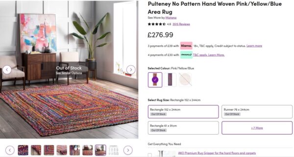 RĘCZNIE PLECIONY BAWEŁNIANY ETNICZNY BOHO DYWAN DO SYPIALNI SALONU kolorowy czarny różowy niebieski nuLOOM TAMMARA NOMAD 160x240 cm 152x244 cm - obrazek 14