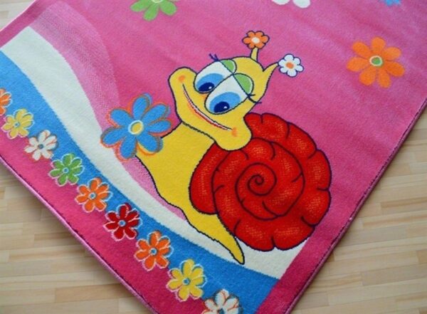 NOWOCZESNY KOLOROWY DYWAN DZIECIĘCY DLA DZIEWCZYNKI ślimak ślimaczek różowy ACVILA KIDS 160x230 cm 160x240 cm - obrazek 5