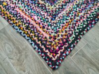 RĘCZNIE PLECIONY BAWEŁNIANY ETNICZNY BOHO DYWAN DO SYPIALNI SALONU kolorowy czarny różowy niebieski nuLOOM TAMMARA NOMAD 160x240 cm 152x244 cm - obrazek 11