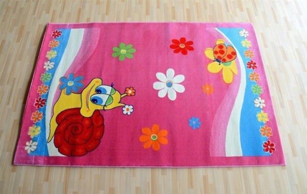 NOWOCZESNY KOLOROWY DYWAN DZIECIĘCY DLA DZIEWCZYNKI ślimak ślimaczek różowy ACVILA KIDS 160x230 cm 160x240 cm - obrazek 6