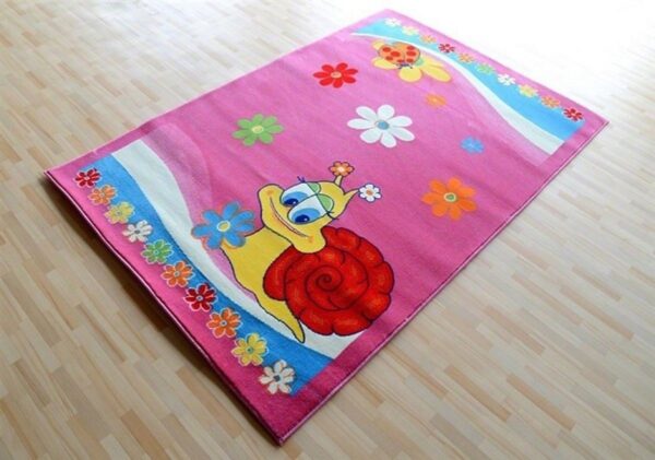 NOWOCZESNY KOLOROWY DYWAN DZIECIĘCY DLA DZIEWCZYNKI ślimak ślimaczek różowy ACVILA KIDS 160x230 cm 160x240 cm - obrazek 2