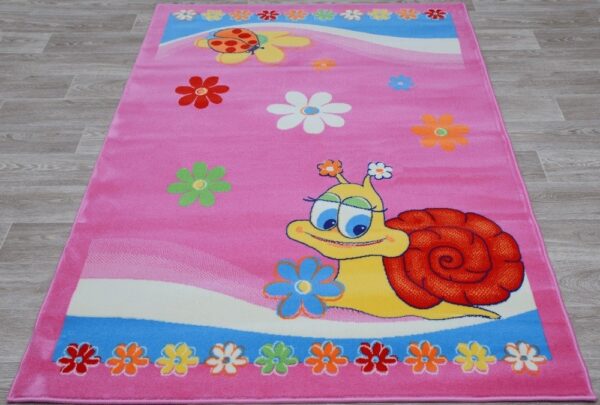 NOWOCZESNY KOLOROWY DYWAN DZIECIĘCY DLA DZIEWCZYNKI ślimak ślimaczek różowy ACVILA KIDS 160x230 cm 160x240 cm - obrazek 7