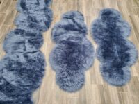 FUTRZANY ZESTAW 3 DYWANIKÓW DO SYPIALNI FLOKATI Z DŁUGIM WŁOSIEM shaggy morski niebieski HOME AFFAIRE VALERIA 65x140 cm (2szt.) 65x270 cm (1szt.) - obrazek 10
