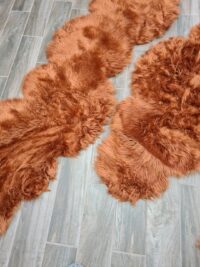 FUTRZANY ZESTAW 3 DYWANIKÓW DO SYPIALNI FLOKATI Z DŁUGIM WŁOSIEM shaggy rudy miedziany HOME AFFAIRE VALERIA 65x140 cm (2szt.) 65x270 cm (1szt.) - obrazek 9