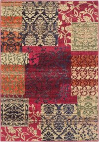 NOWOCZESNY PATCHWORKOWY DYWAN DO BIURA SALONU wielokolorowy czerwony SAFAVIEH MONACO 160x230 cm - obrazek 6