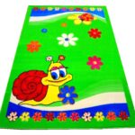 NOWOCZESNY KOLOROWY ZABAWNY DYWAN DZIECIĘCY ślimak ślimaczek zielony ACVILA KIDS 160x240 cm