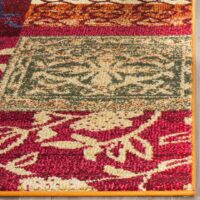 NOWOCZESNY PATCHWORKOWY DYWAN DO BIURA SALONU wielokolorowy czerwony SAFAVIEH MONACO 160x230 cm - obrazek 7