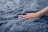 FUTRZANY ZESTAW 3 DYWANIKÓW DO SYPIALNI FLOKATI Z DŁUGIM WŁOSIEM shaggy morski niebieski HOME AFFAIRE VALERIA 65x140 cm (2szt.) 65x270 cm (1szt.) - obrazek 3
