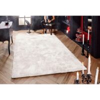 LUKSUSOWY LŚNIĄCY DYWANIK POKOJOWY SHAGGY GLAMOUR włos 30 mm biały BRUNO BANANI DANA 120x180 cm - obrazek 9