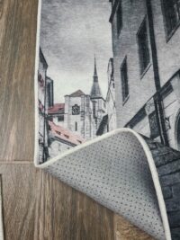 ZESTAW 2 NOWOCZESNYCH AKSAMITNYCH MAT DYWANIKÓW ŁAZIENKOWYCH retro czerwony samochód CHILAI HOME 40x60 cm i 60x100 cm - obrazek 4