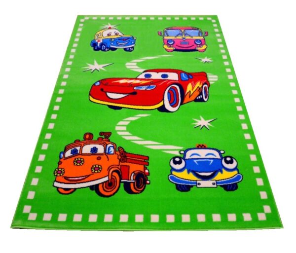 NOWOCZESNY KOLOROWY ZABAWNY DYWAN DZIECIĘCY autka samochodziki zielony żywe kolory ACVILA KIDS 160x240 cm - obrazek 11