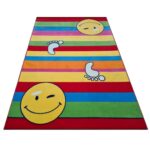 NOWOCZESNY KOLOROWY ZABAWNY DYWAN DLA DZIECI DO POKOJU uśmiech buzia żywe kolory ACVILA KIDS 160x240 cm