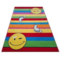 NOWOCZESNY KOLOROWY ZABAWNY DYWAN DLA DZIECI DO POKOJU uśmiech buzia żywe kolory ACVILA KIDS 160x240 cm