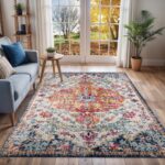 NOWOCZESNY ORIENTALNY PERSKI DYWANIK W POSTARZANYM STYLU VINTAGE do salonu biura kolorowy 120x170 cm