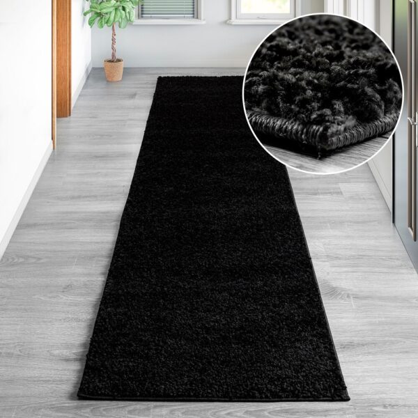 BARDZO PUSZYSTY GRUBY ELEGANCKI DYWANIK CHODNIK SHAGGY czarny HOME AFFAIRE VIVA 90x250 cm - obrazek 9