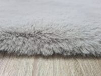 NIEWIARYGODNIE MIĘKKI DYWAN DO SALONU IMITUJĄCY FUTRO KRÓLIKA RABBIT szary srebrny BAKERO MOLLIS SILVER 160x230 cm - obrazek 4