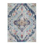 NOWOCZESNY DYWAN ORIENTALNY PERSKI W STYLU VINTAGE do salonu biura niebieski fuksja 160x220 cm