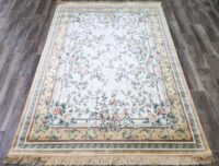 KLASYCZNY PRIENTALNY PERSKI DYWAN Z FRĘDZLAMI do biura salonu NOURISTAN ANTIK FLOWERS kremowy złoty 160x230 cm - obrazek 8