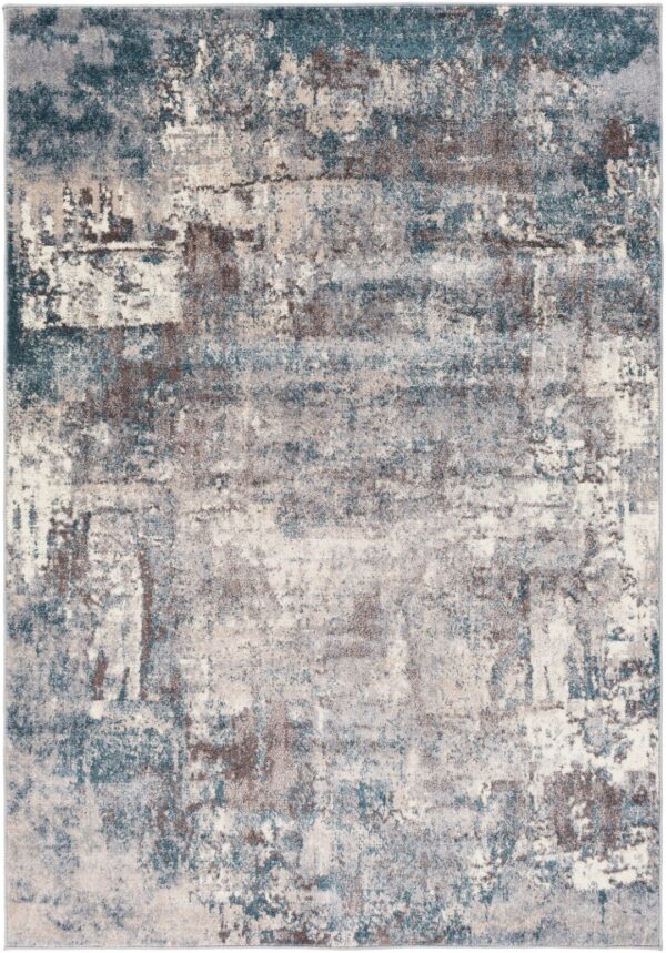 NOWOCZESNY ABSTRAKCYJNY DYWAN do salonu biura niebieski szary taupe SURYA ANKARA MIAMI 200x280 cm - obrazek 4
