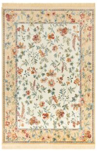 KLASYCZNY PRIENTALNY PERSKI DYWAN Z FRĘDZLAMI do biura salonu NOURISTAN ANTIK FLOWERS kremowy złoty 160x230 cm - obrazek 5