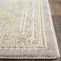 ELEGANCKI ORIENTALNY ANTYCZNY DYWAN DO BIURA SALONU szary zielony oliwkowy SAFAVIEH PASSION 160x230 cm - obrazek 3