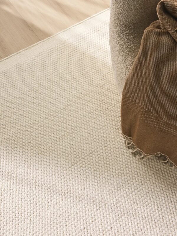 KWADRATOWY PLECIONY NATURALNY DYWAN WEŁNIANY kremowy BENUTA PURE ROCCO WHITE 200x200 cm - obrazek 5