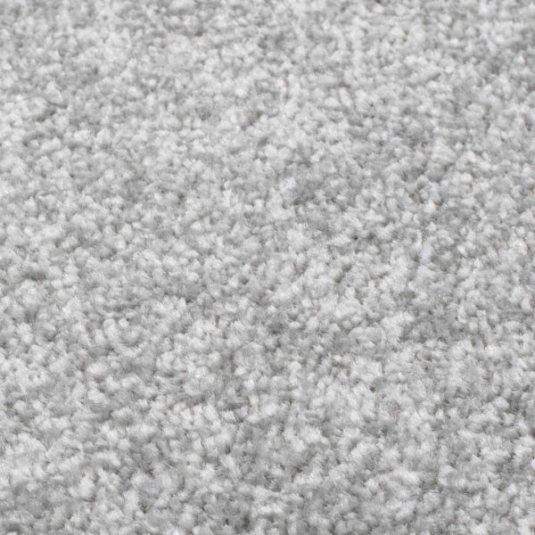 NOWOCZESNY JEDNOBARWNY GŁADKI OKRĄGŁY dywanik podłogowy dziecięcy szary srebrny CARPET CITY MODA SOFT 120x120 cm - obrazek 5
