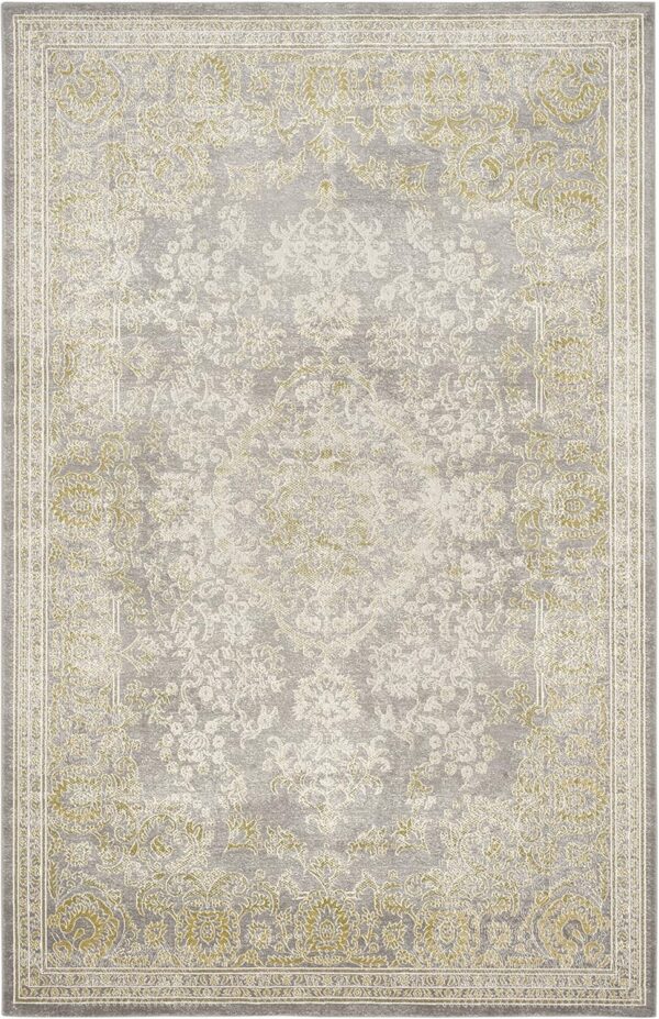 ELEGANCKI ORIENTALNY ANTYCZNY DYWAN DO BIURA SALONU szary zielony oliwkowy SAFAVIEH PASSION 160x230 cm - obrazek 4