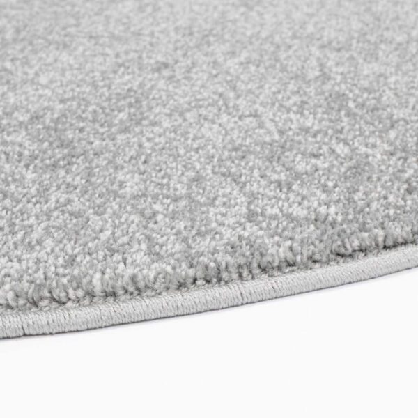 NOWOCZESNY JEDNOBARWNY GŁADKI OKRĄGŁY dywanik podłogowy dziecięcy szary srebrny CARPET CITY MODA SOFT 120x120 cm - obrazek 4
