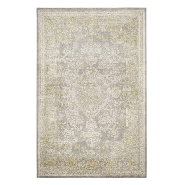 ELEGANCKI ORIENTALNY ANTYCZNY DYWAN DO BIURA SALONU szary zielony oliwkowy SAFAVIEH PASSION 160x230 cm - obrazek 6