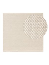 KWADRATOWY PLECIONY NATURALNY DYWAN WEŁNIANY kremowy BENUTA PURE ROCCO WHITE 200x200 cm - obrazek 6