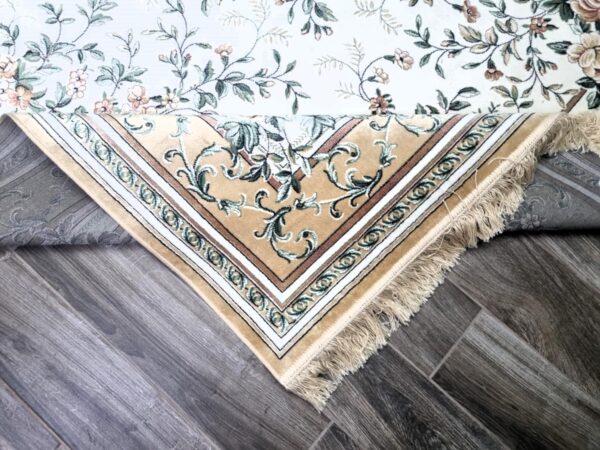 KLASYCZNY PRIENTALNY PERSKI DYWAN Z FRĘDZLAMI do biura salonu NOURISTAN ANTIK FLOWERS kremowy złoty 160x230 cm - obrazek 10