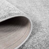 NOWOCZESNY JEDNOBARWNY GŁADKI OKRĄGŁY dywanik podłogowy dziecięcy szary srebrny CARPET CITY MODA SOFT 120x120 cm - obrazek 2